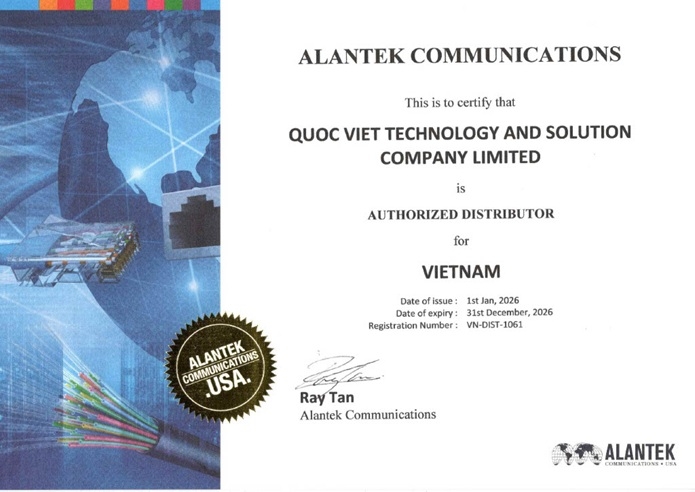 Giấy chứng nhận NPP Alantek