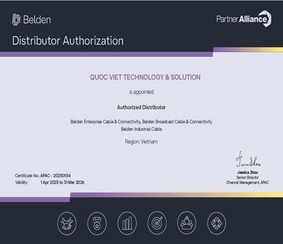 Giấy chứng nhận NPP Belden